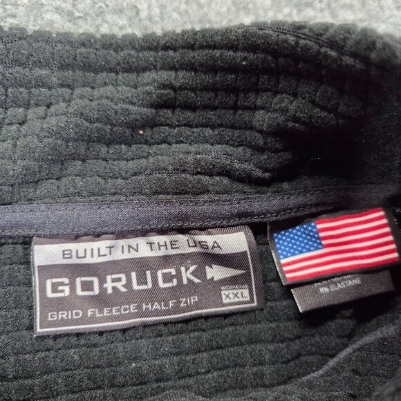 GORUCK Indestructible Grid Fleece Half‎ Zip Women's XXL Black Long Sleeves $155 - Picture 3 of 13